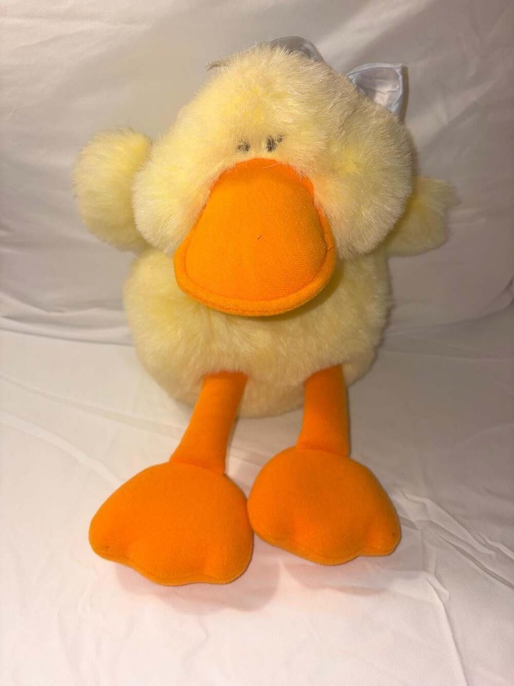 Eden Yellow Duck Plush Stuffed Animal with Orange Feet and Bow